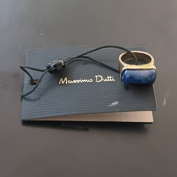 Maximo Dutti New Gold,lapis Ring - Picture 1 of 16